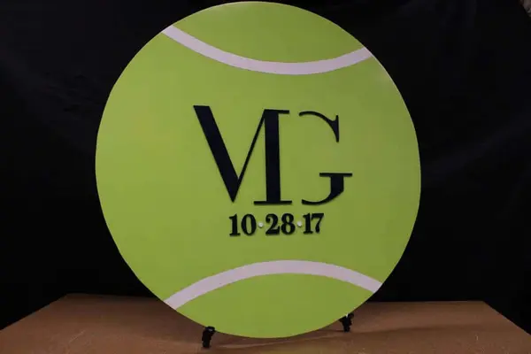 Tennis Ball Sign in Board