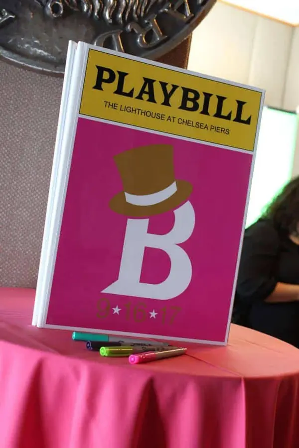 Broadway Themed Sign in Book