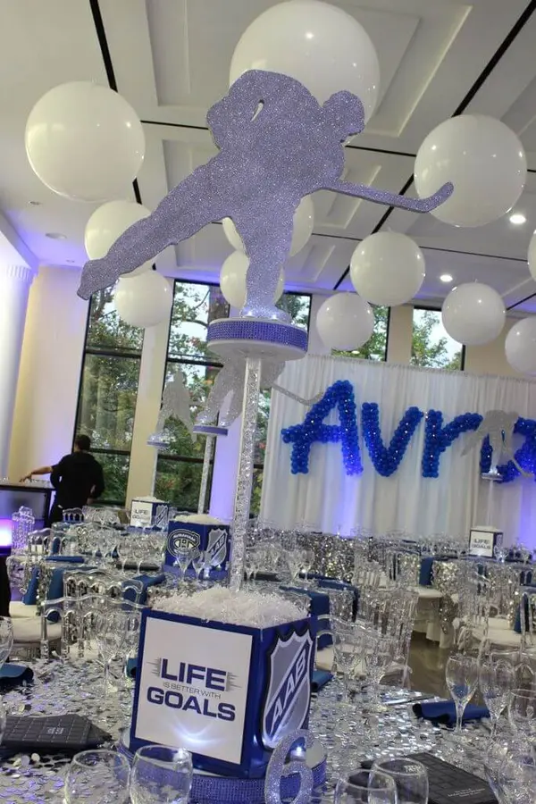 Hockey Themed Centerpiece