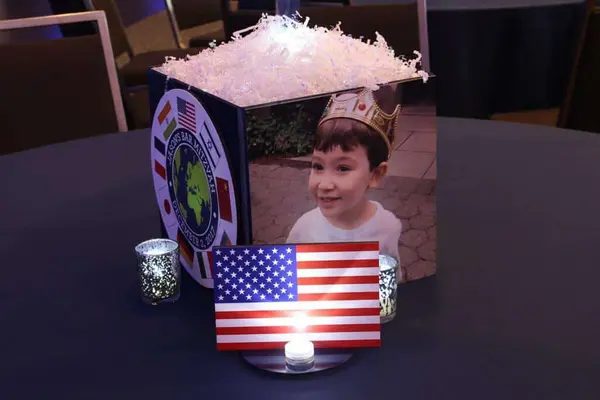 American Flag Table Sign