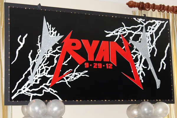 Heavy Metal Themed Backdrop