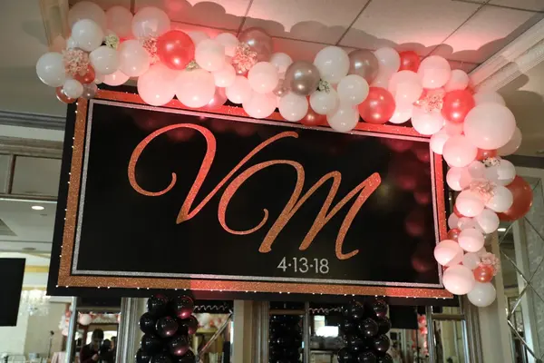 Custom Backdrop with Balloon Garland