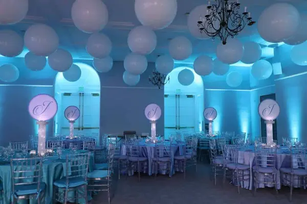 Turquoise LED Uplighting