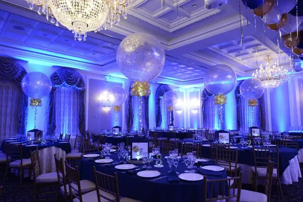 Blue LED Uplighting
