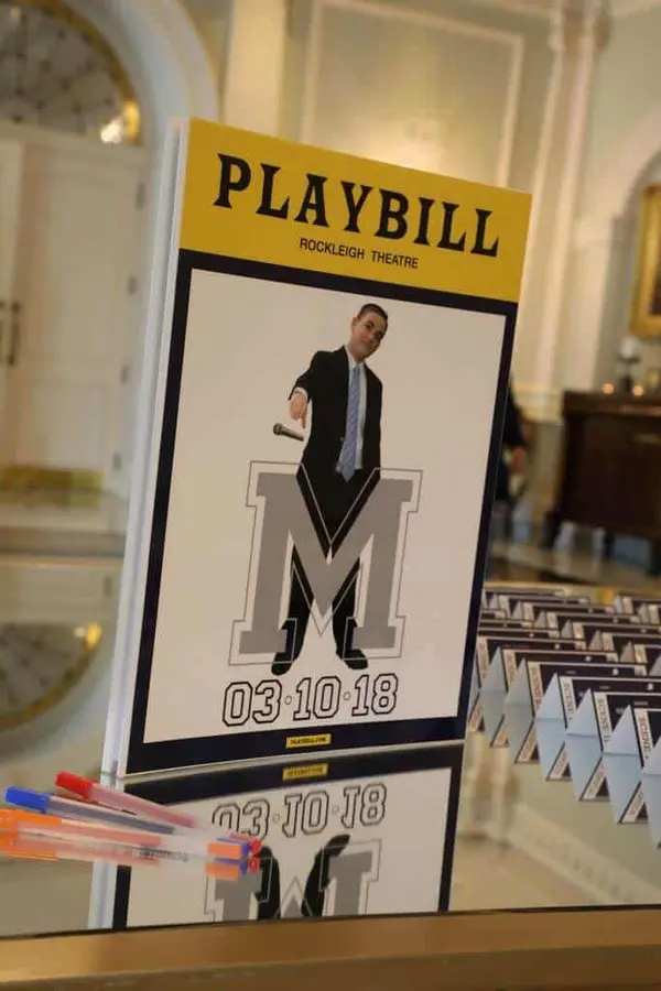 Custom Playbill Sign in Book