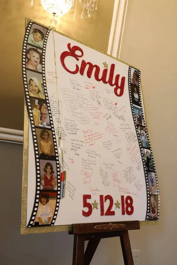Movie Themed Sign in Board