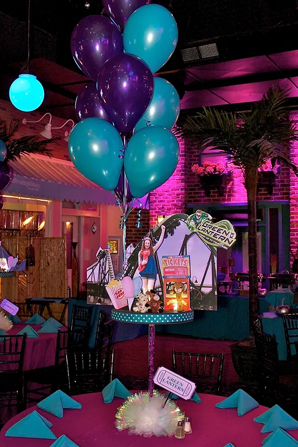 Roller Coaster Themed Centerpiece