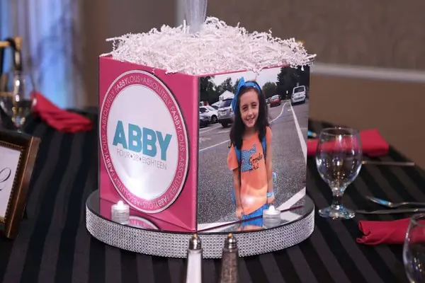 Bat Mitzvah Photo Cube Centerpiece