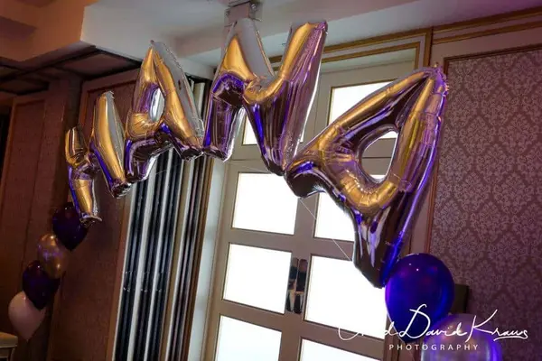 Silver Name in Balloons