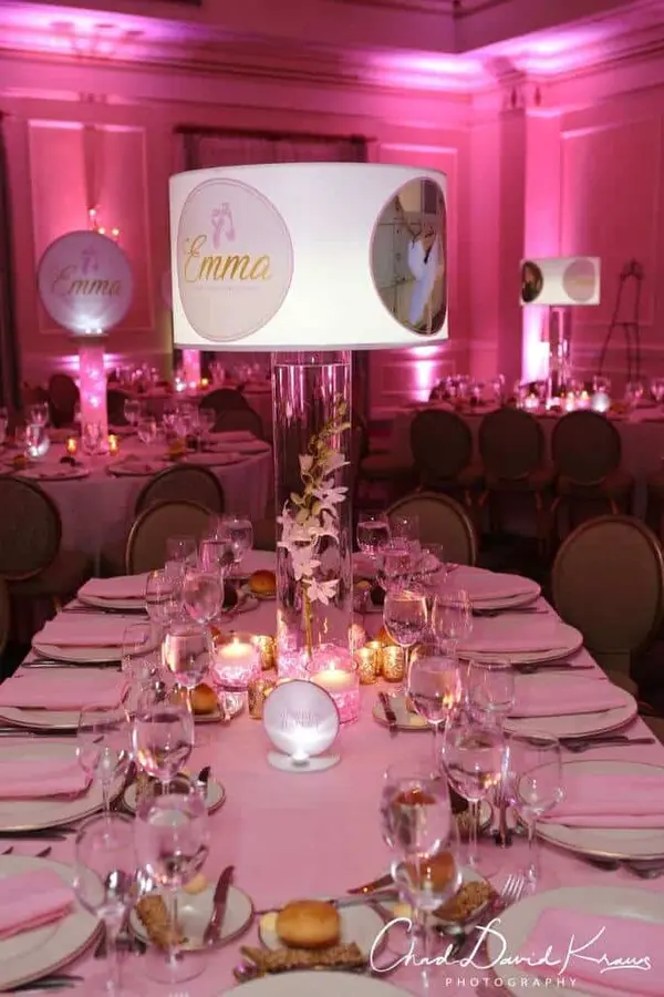 Dance Themed Lampshade Centerpiece