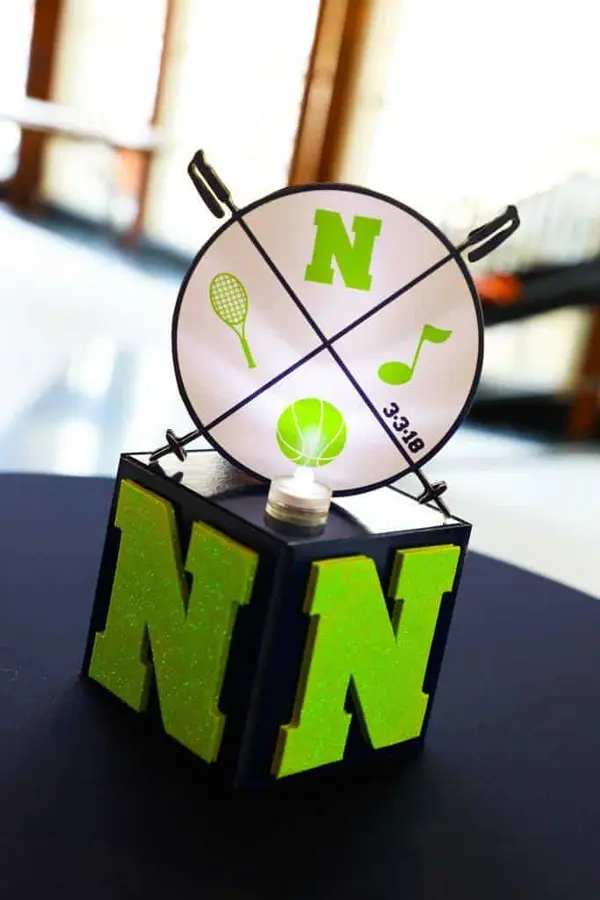 Bar Mitzvah Cube Centerpiece