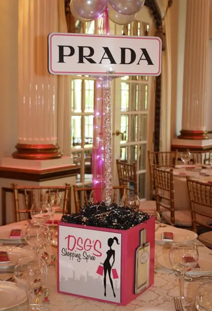Shopping Themed Centerpiece