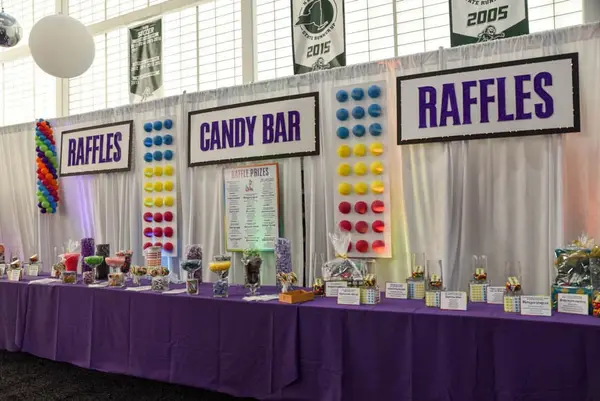 Candy Bar and Raffle Setup