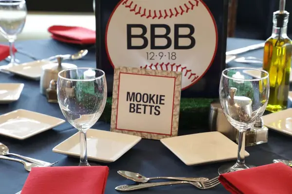 Baseball Themed Table Sign