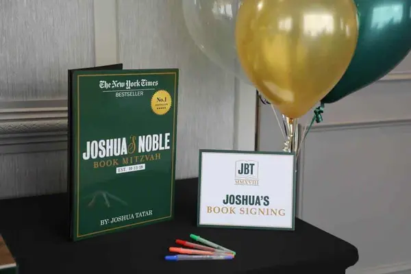 Book Themed Sign in Book