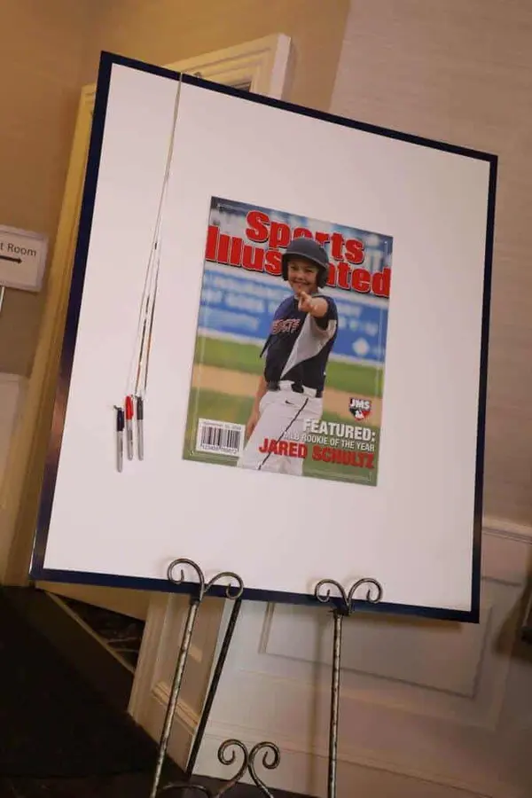 Baseball Themed Sign in Board