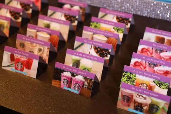 Starbucks Themed Place Cards