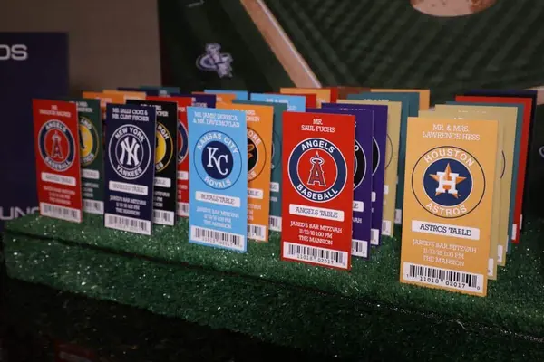 MLB Ticket Place Cards