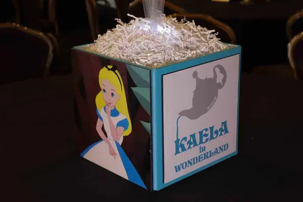 Alice in Wonderland Cube Centerpiece