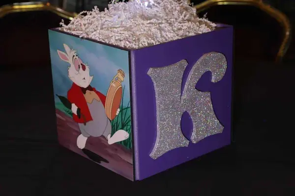Alice in Wonderland Cube Centerpiece