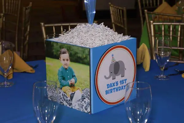 First Birthday Photo Cube