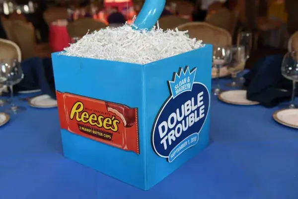 Candy Themed Cube Centerpiece