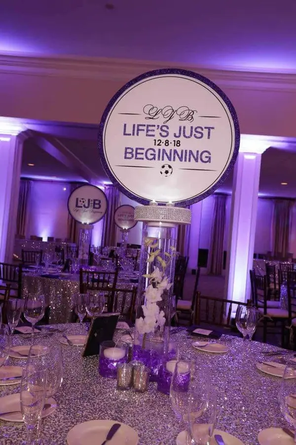 Bat Mitzvah Logo Centerpiece