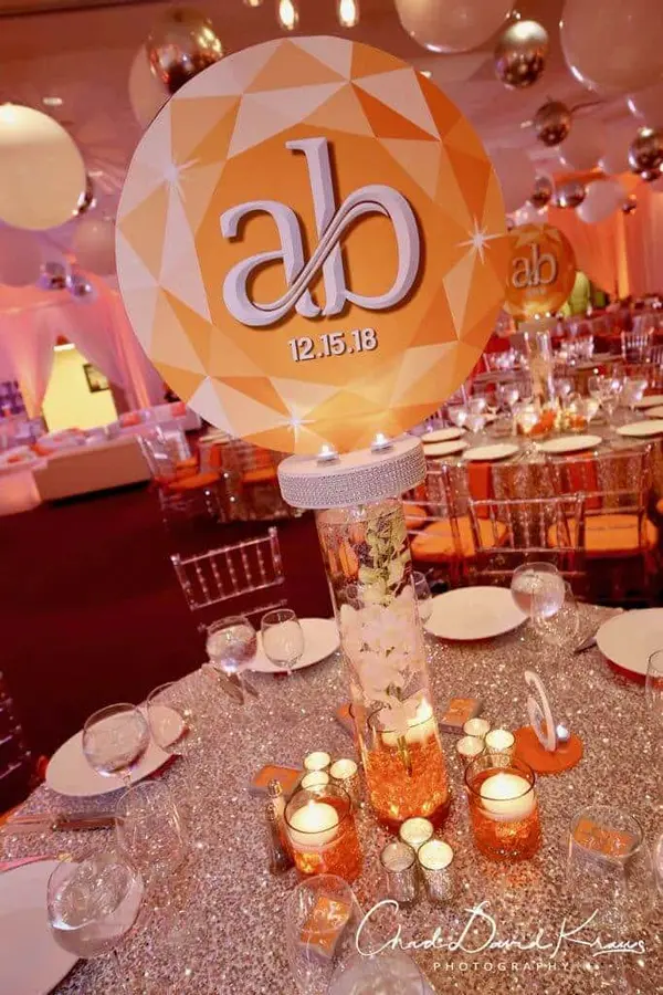 Bat Mitzvah Logo Centerpiece