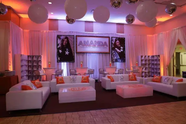 Club Themed Bat Mitzvah Lounge
