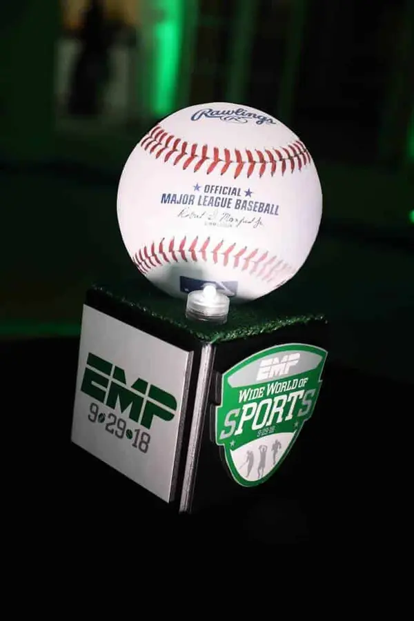 Baseball Themed Lounge Centerpiece