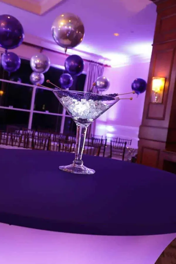 LED Martini Glass Lounge Centerpiece