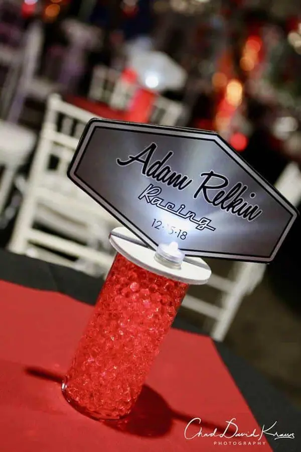 Racing Themed Centerpiece