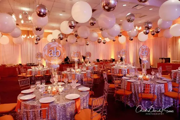 White and Silver Ceiling Treatment