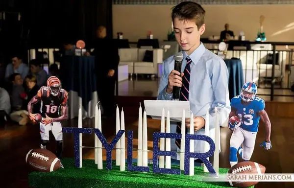 Football Themed Candle Lighting Display