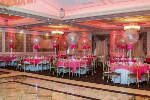 Hot Pink and Silver Sparkle Balloons