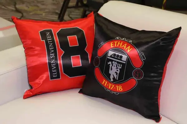 Soccer Themed Logo Pillow
