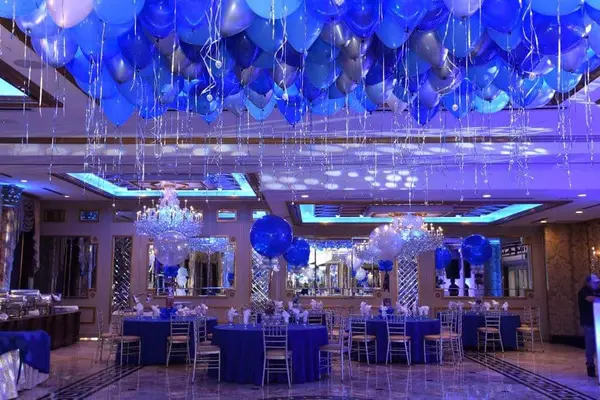 Shades of Blue Ceiling Balloons