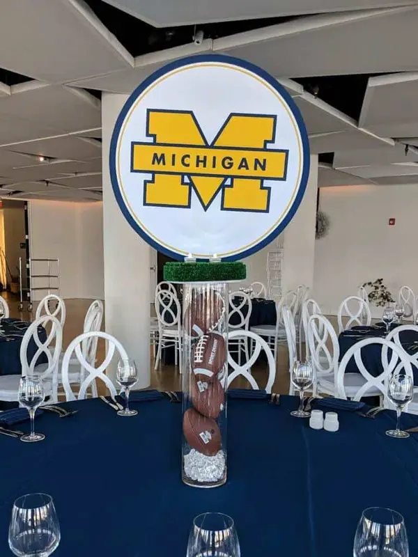 Michigan Themed Logo Centerpiece
