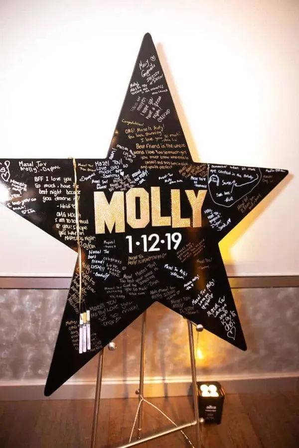 Star Shaped Sign in Board
