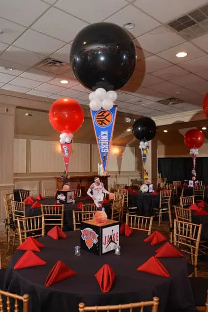 Basketball Themed Bar Mitzvah Centerpiece