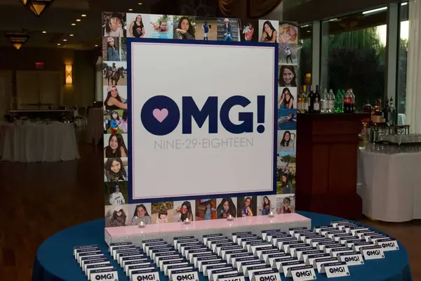 Bat Mitzvah Seating Card Display