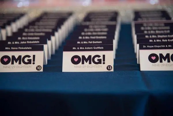 Bat Mitzvah Logo Place Cards