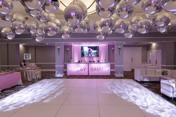 Metallic Orbz Bat Mitzvah Setup