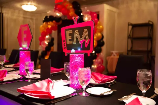 TV Themed Lounge Centerpiece