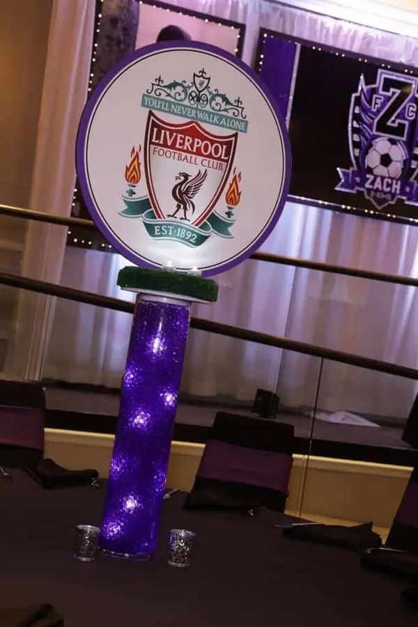 Soccer Themed Logo Centerpieces