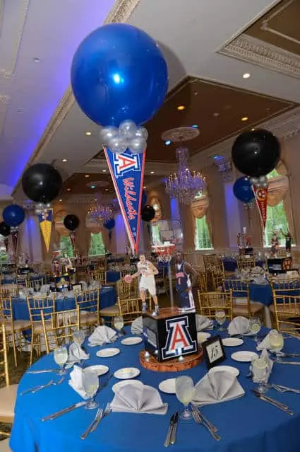 Basketball Themed Photo Cube Centerpiece