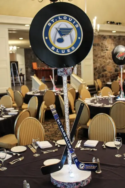 Hockey Puck Centerpiece