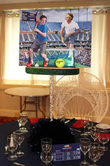 Tennis Themed Diorama Centerpiece
