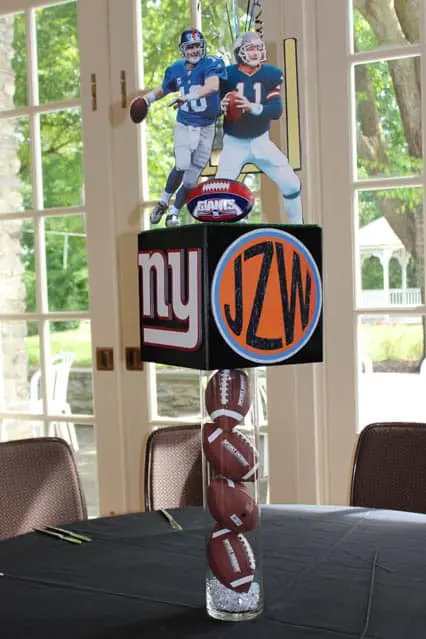 Sports Themed Photo Cube Centerpiece