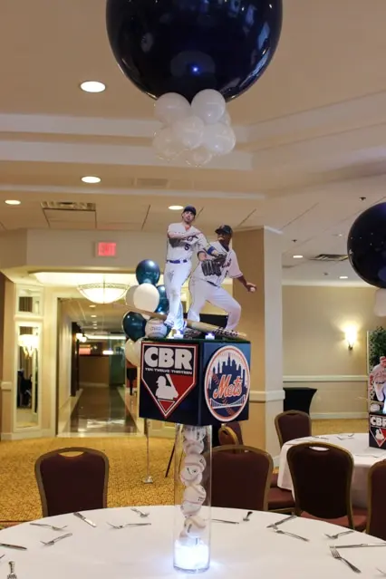 Mets Baseball Bar Mitzvah Centerpiece